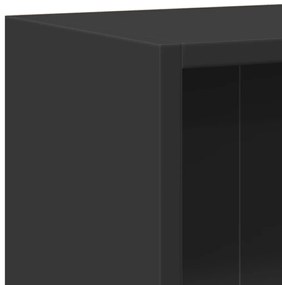 fekete szerelt fa könyvespolc 60 x 24 x 76 cm