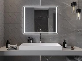 Mexen Zusa megvilágított fürdőszobai tükör 100 x 80 cm, LED 6000K, párásodásgátló - 9808-100-080-611-00