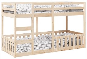 tömör fenyőfa emeletes ágy 90 x 200 cm