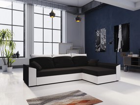 Sarok ülőgarnitúra Paragon L (fekete + fehér) (J). 1057377