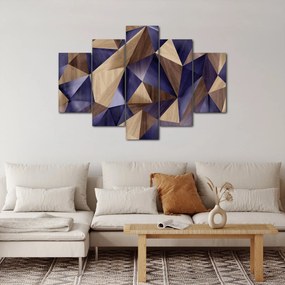 Kép - 3D fa háromszögek (150x105 cm)