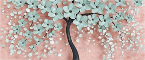 Kép - Pasztell kék virágok (120x50 cm)