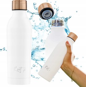 Acél termosz thermo palack kávé tea légmentesen záródó 500ml Root7 fehér