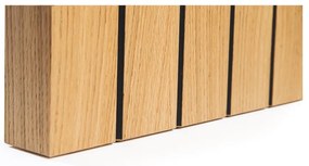 Étkezőasztal tölgyfa dekoros asztallappal 90x160 cm Stripe – Woodman