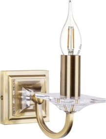 LAURA ASHLEY3727735-Q CARSON Kristály Fali Lámpa Antik sárgaréz, Fehér E14 IP20