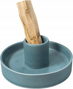 Kék kerámia állvány Palo Santo-hoz, gyertyatartó, füstölő 10,5cm