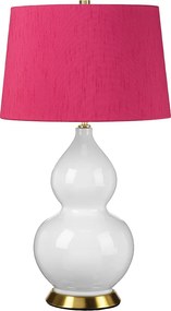 Elstead glamour klasszikus asztali lámpa isla fehér antik réz rózsaszín elsisla-ab-tl-cranberry
