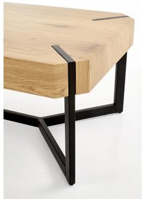 Kávésasztal LAVIDA 43x110 cm arany tölgy/fekete