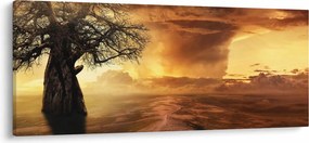 Narancssárga felhők képe (120x50 cm)