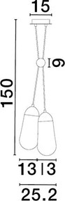 Függeszték Fekete BLAKY NOVA LUCE 9092825