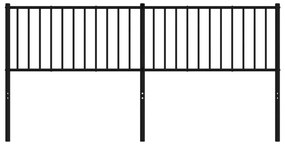 fekete fém fejtámla 180 cm