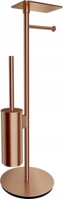 Wc-papír És Wc-kefe Tartó Állvány Polccal Szálcsiszolt Réz Omnires