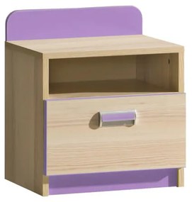 Éjjeliszekrény Lavendon L12 (lila). 605095