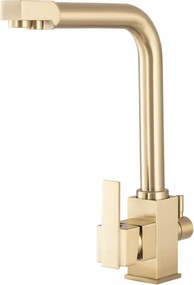 Háromutas konyhai csaptelep Nook brushed gold