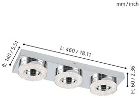 Eglo 95663 - FRADELO LED mennyezeti lámpa 3xLED/4W/230V