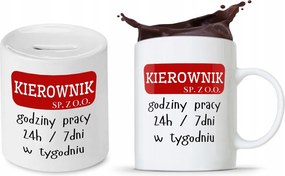 Vezetőnek Bögre Persely Szett Ajándék fényképes nyomtatással