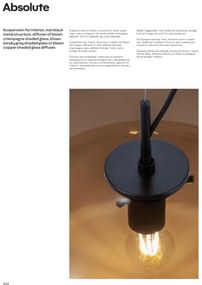 Redo 01-1620 - Csillár zsinóron ABSOLUTE 1xE27/42W/230V réz