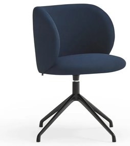 Sötétkék kárpitozott étkezőfotel Mogi – Teulat