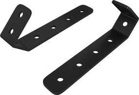 vidaXL Kampók 2 pcs Fekete M5 x 110 mm Vas