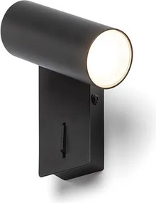 RENDL TAPIO I SQ nástěnná černá 230V LED 4.5W 3000K