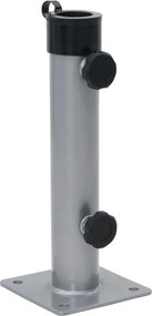 vidaXL ezüstszínű acél napernyőtalp rúdhoz Ø38/48 mm