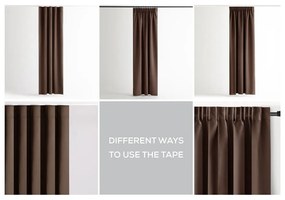 Barna sötétítő termo függöny 140x245 cm Pleat – Restilo