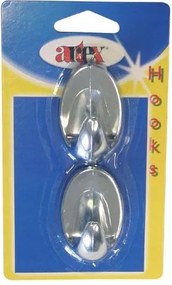 öntapadós ovális, nagy Cr akasztó (2 db)