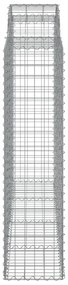 8 db íves horganyzott vas gabion kosár 200x50x160/180 cm