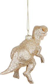 HANG ON üveg karácsonyfadísz, arany T-Rex 6 cm