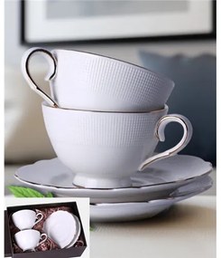 Virginia porceláncsésze+alj, 250ml, 2 személyes, dobozban