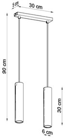 Sollux SL.0324 - Csillár zsinóron LAGOS 2 2xGU10/10W/230V fehér