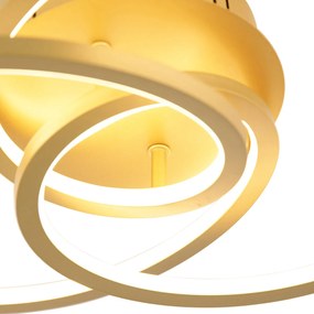 Mennyezeti lámpa arany 45 cm LED-del, 3 fokozatú fényerőszabályzóval - Rowin