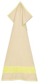 Sárga-rózsaszín frottír bio pamut fürdőlepedő 70x140 cm Check – JUNA