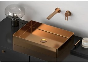 Sapho - AURUM ráépíthető mosdó 50x35 cm matt réz