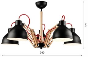 Fali lámpa MARCELLO 5xE27/60W/230V