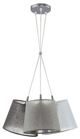 Duolla - Csillár zsinóron ROSSA 3xE27/40W/230V antracit/szürke