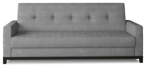 Világosszürke bársony kinyitható-tárolóhelyes kanapé 216 cm Selene – ELTAP