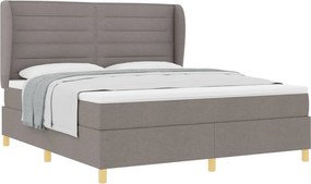 vidaXL Boxspring ágy matraccal Sötétszürke 90x190 cm Szövet Tópszínű