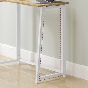 Dolgozószobai szett – összecsukható íróasztal ZARIMO 80×40 cm fehér + irodai szék AVOLA VELVET rózsaszín
