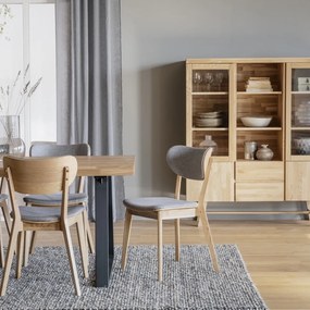 Szürke-natúr színű étkezőszék szett 2 db-os Kato - Rowico