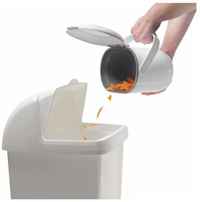 Caddy fehér-szürke komposztálható hulladék gyűjtő, 2,5 l - Addis