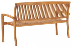 3 személyes rakásolható tömör tíkfa kerti pad 159 cm