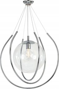 Modern Függő Lámpa Aldex Krómozott Üveggömb Ø55 cm E27 60W