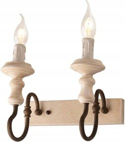 Aca Lighting fali lámpa 2XE14 antik/rozsdabarna fém 25X21X24CM Toulouse Eg