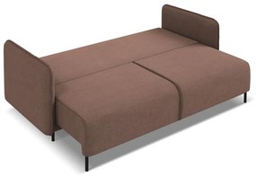 Rózsaszín kinyitható-tárolóhelyes kanapé 226 cm Luana – Makamii