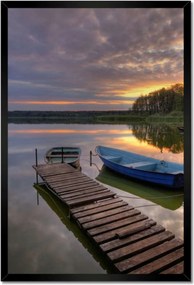 Poszterek keretben 40x60 Naplemente tó