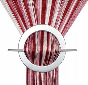 Függöny Spagetti Függöny 300x160 bordó rózsaszín fehér