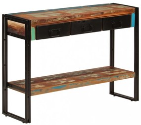 tömör újrahasznosított fa tálalóasztal 110x30x76 cm