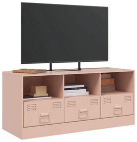 rózsaszín acél TV-szekrény 99 x 39 x 44 cm
