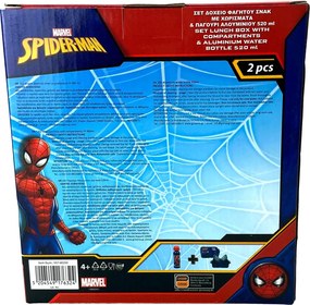 Pókember World of Web szendvicsdoboz + alumínium kulacs szett